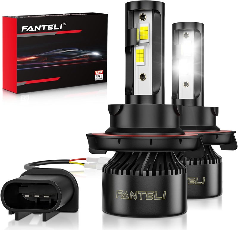 FANTELI 𝐇𝟏𝟑/𝟗𝟎𝟎𝟖 Bulbs, 34000LM 800% Brighter, Backup Plug & Play 6500K Cool White, IP68 Waterproof Quick Install, Pack of 2, Interior Off Road Lights - Image 1